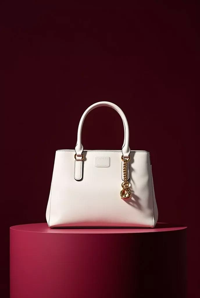 Ivory Tote with Gold Charm