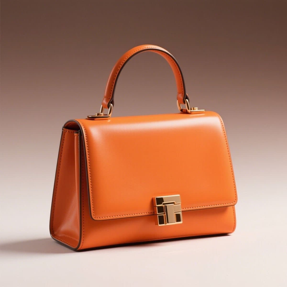 Tangerine Top-Handle Bag
