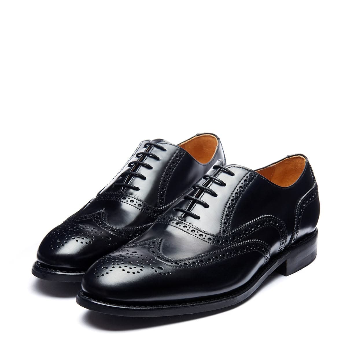 Black Full Brogue Oxfords